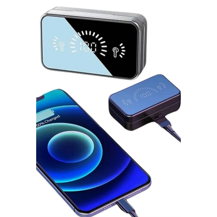 Mey İthalat® İos Android Uyumlu Bluetooth Kulaklık Kablosuz Kulaklık Yüksek Basslı