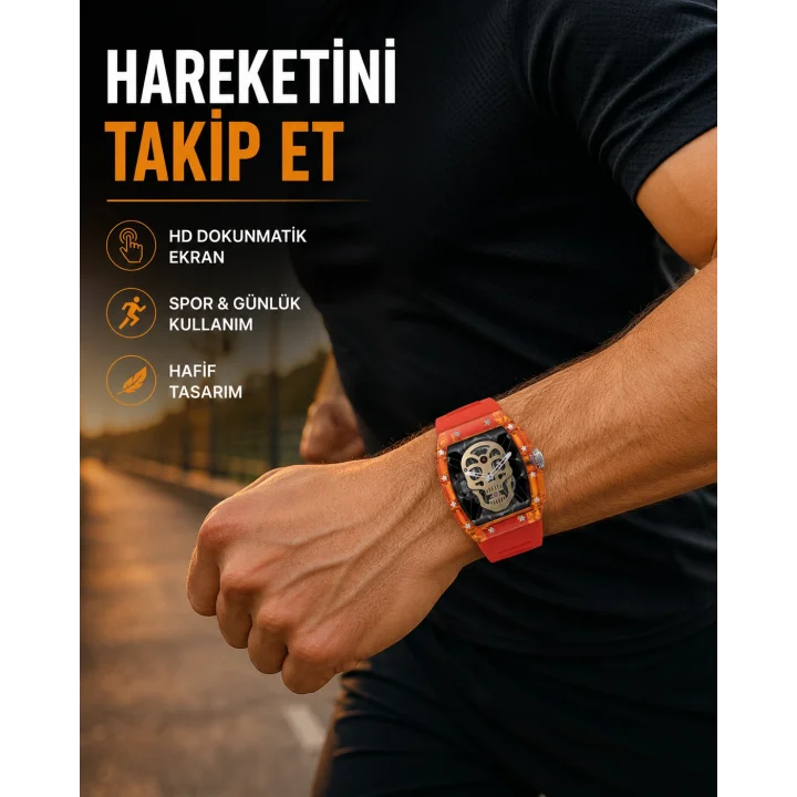 Mey İthalat® IP67 Suya Dayanıklı Akıllı Saat Uzun Pil Ömürlü Yeni Nesil