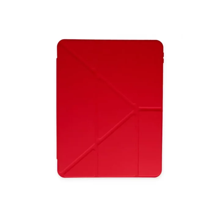 Mey İthalat®   iPad 10.2 (8.nesil) Kılıf Kalemlikli Mars Tablet Kılıfı - Kırmızı