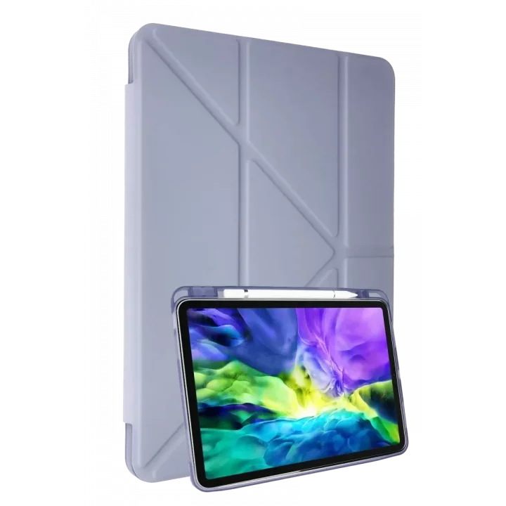 Mey İthalat®   iPad 2022 10.9 (10.nesil) Kılıf Kalemlikli Mars Tablet Kılıfı - Lila
