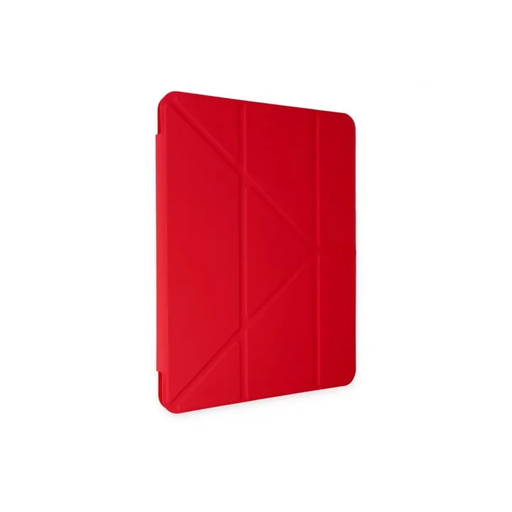 Mey İthalat®   iPad Air 4 10.9 Kılıf Kalemlikli Mars Tablet Kılıfı - Kırmızı