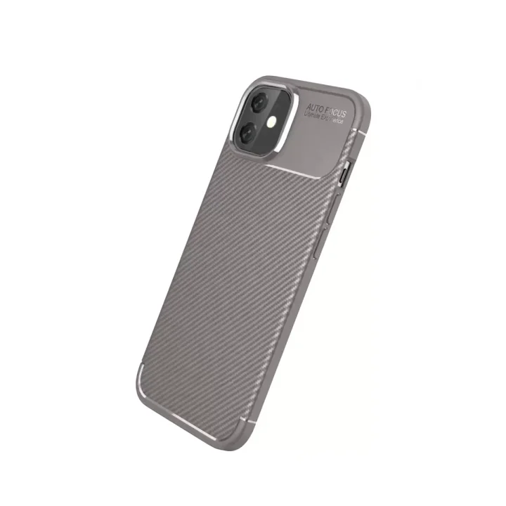 Mey İthalat®   iPhone 11 Kılıf Auto Focus Karbon Kapak - Gri