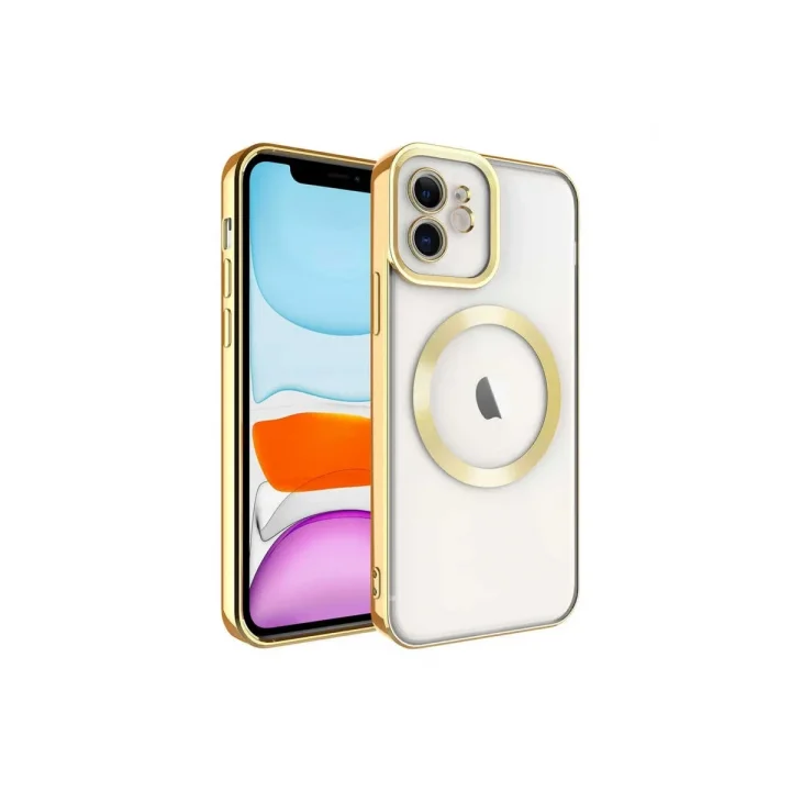 Mey İthalat®   iPhone 11 Kılıf Kross Magneticsafe Kapak - Gold