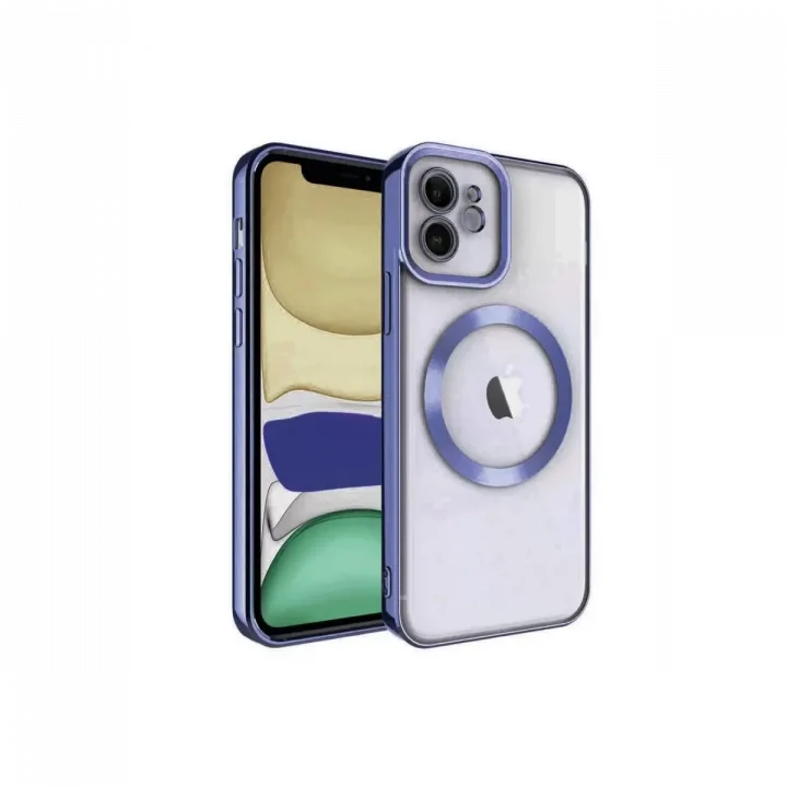 Mey İthalat®   iPhone 11 Kılıf Kross Magneticsafe Kapak - Lacivert