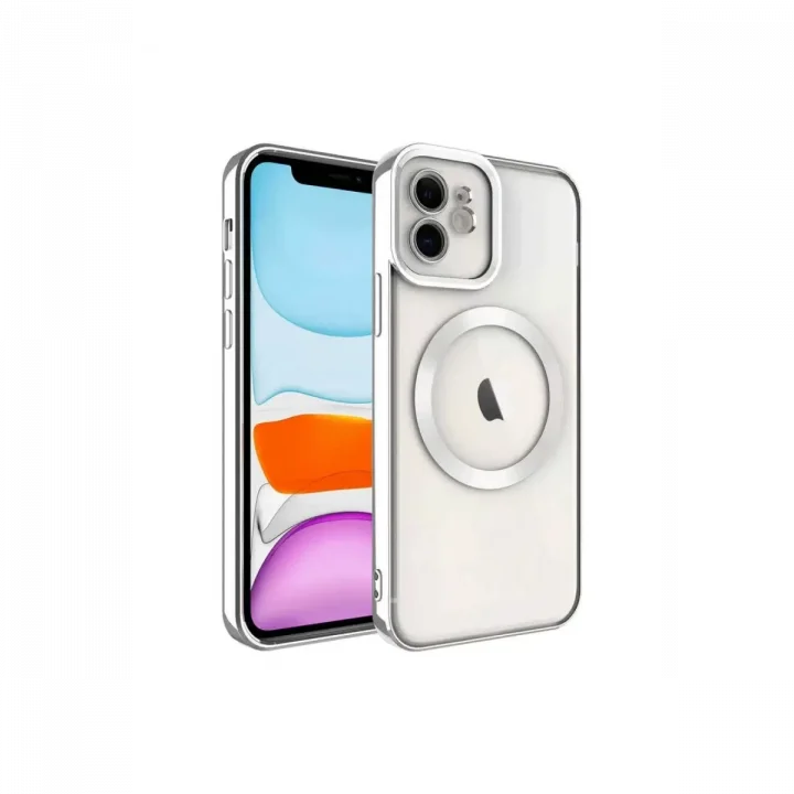 Mey İthalat®   iPhone 11 Kılıf Kross Magneticsafe Kapak - Titan Gri