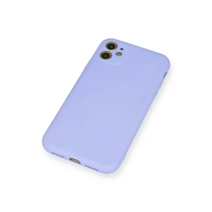 Mey İthalat®   iPhone 11 Kılıf Nano içi Kadife Silikon - Lila