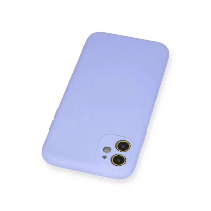 Mey İthalat®   iPhone 11 Kılıf Nano içi Kadife Silikon - Lila