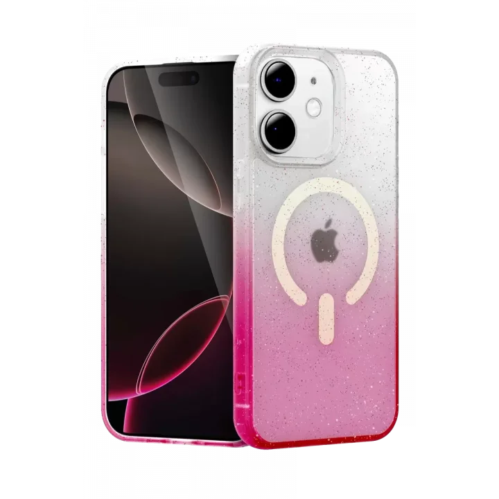 Mey İthalat®   iPhone 11 Pummel Shiny Magsafe Kapak - Pembe