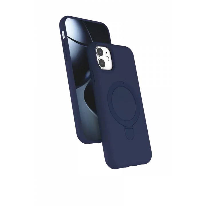 Mey İthalat®   iPhone 11 Regal Magsafe Standlı Kapak - Lacivert