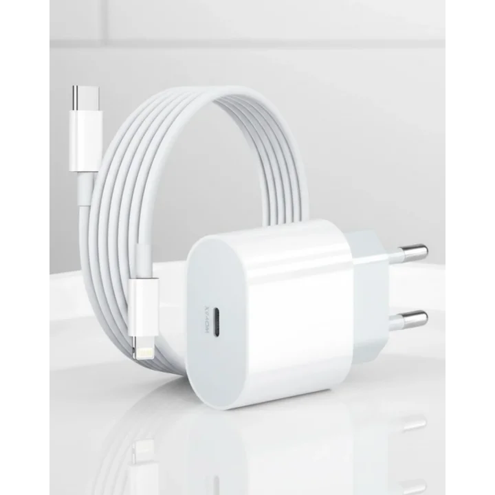 Mey İthalat® iPhone 12 11 XR XS X 8 Plus 7 20W PD Lightning Hızlı Şarj Adaptörü