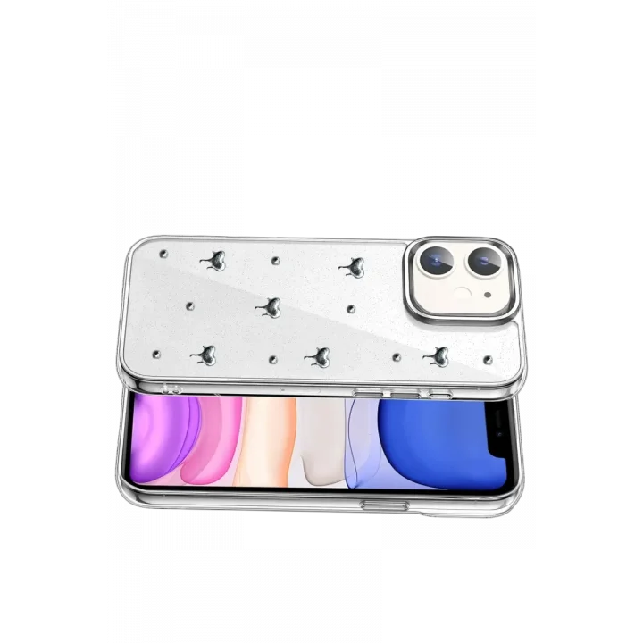 Mey İthalat®   iPhone 12 Fiyonk Desenli Kapak - Desen 1