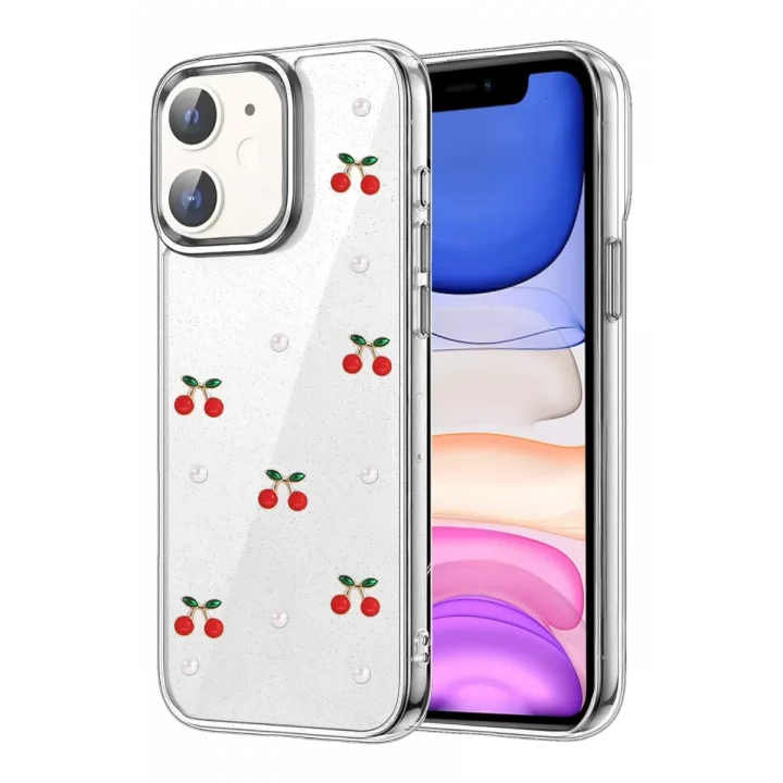 Mey İthalat®   iPhone 12 Fiyonk Desenli Kapak - Desen 9
