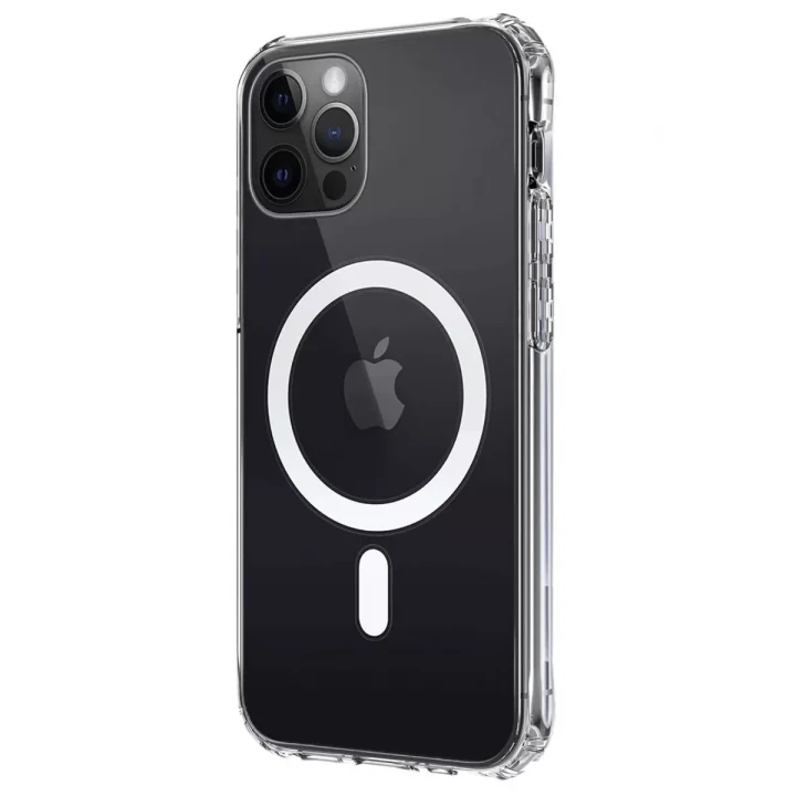 Mey İthalat®   iPhone 12 Kılıf Magneticsafe Şeffaf Silikon - Şeffaf