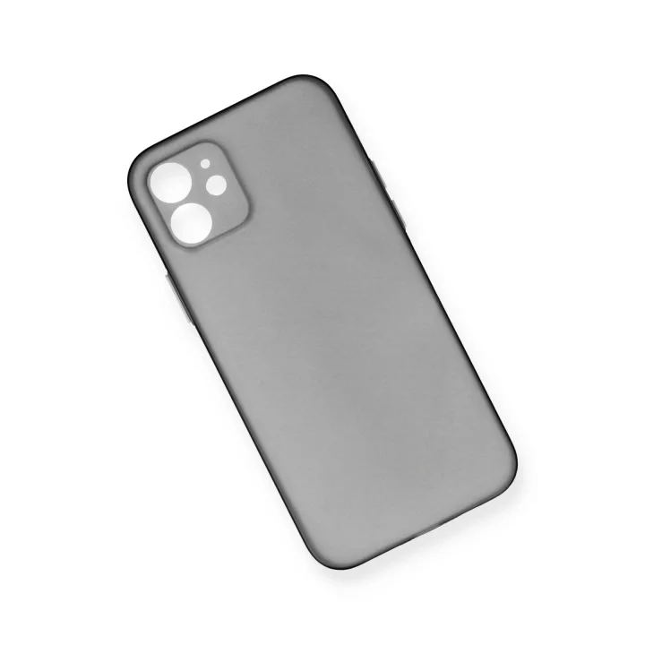 Mey İthalat®  iPhone 12 Kılıf PP Ultra İnce Kapak - Gri