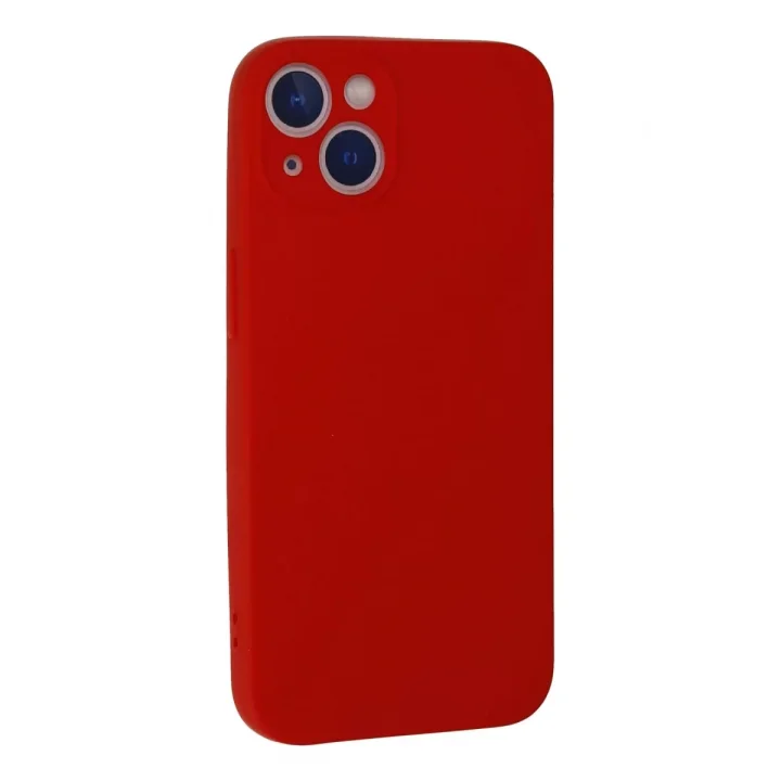 Mey İthalat®  iPhone 13 Mini Kılıf Nano içi Kadife Silikon - Kırmızı