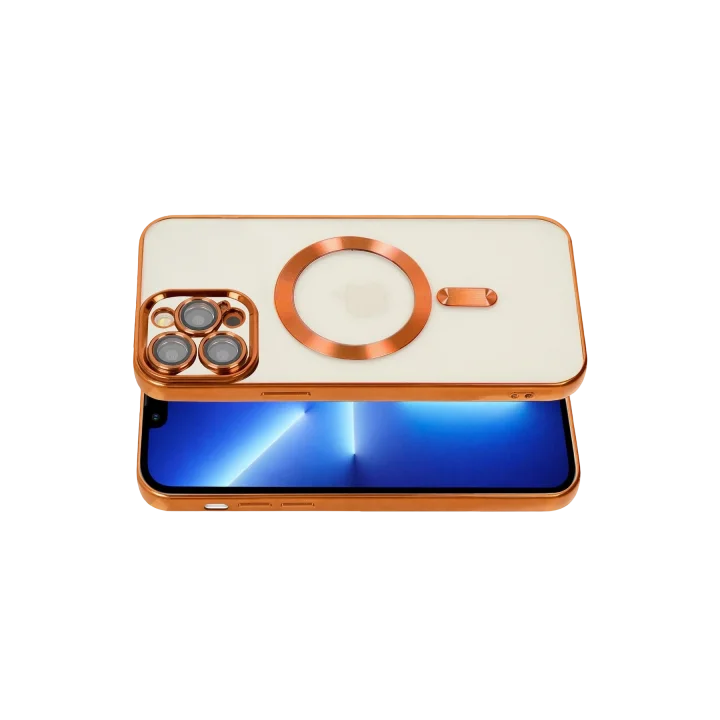 Mey İthalat®   iPhone 13 Pro Kılıf Kross Magneticsafe Kapak - Turuncu