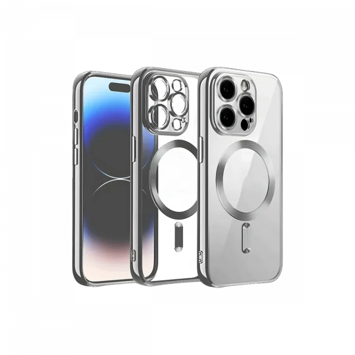 Mey İthalat®   iPhone 13 Pro Max Kılıf Kross Magneticsafe Kapak - Titan Gri