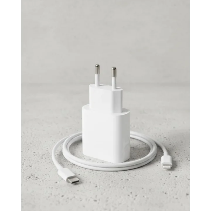 Mey İthalat® iPhone 14 13 12 11 XR XS Max 20W Lightning Şarj Adaptörü Kablo Dahil