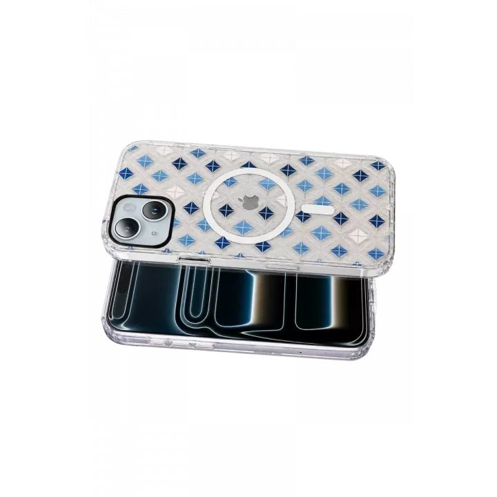 Mey İthalat®   iPhone 14 Desina Magsafe Kapak - Desen 4