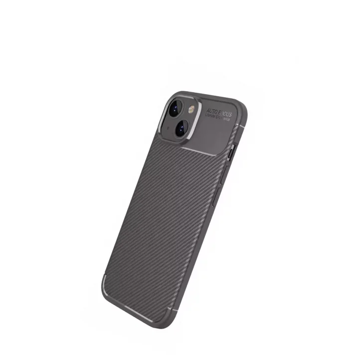 Mey İthalat®   iPhone 14 Kılıf Auto Focus Karbon Kapak - Gri