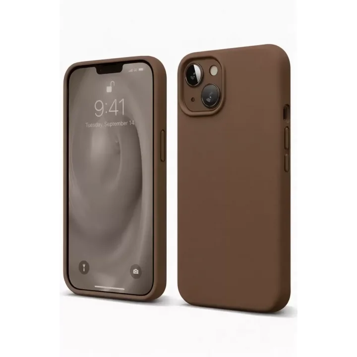 Mey İthalat®   iPhone 14 Kılıf First Silikon - Kahverengi