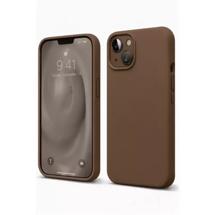 Mey İthalat®   iPhone 14 Kılıf First Silikon - Kahverengi