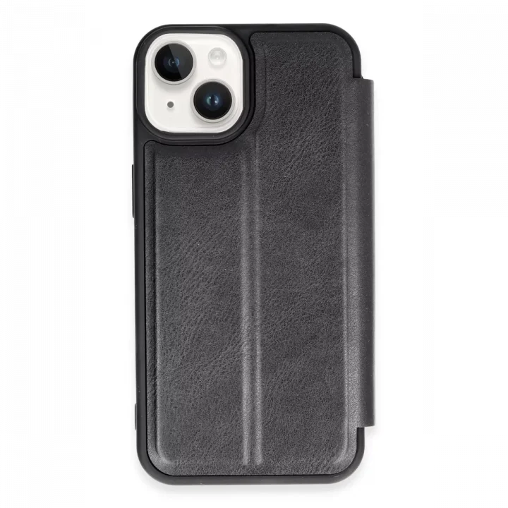 Mey İthalat®   iPhone 14 Kılıf Flip Cover - Siyah