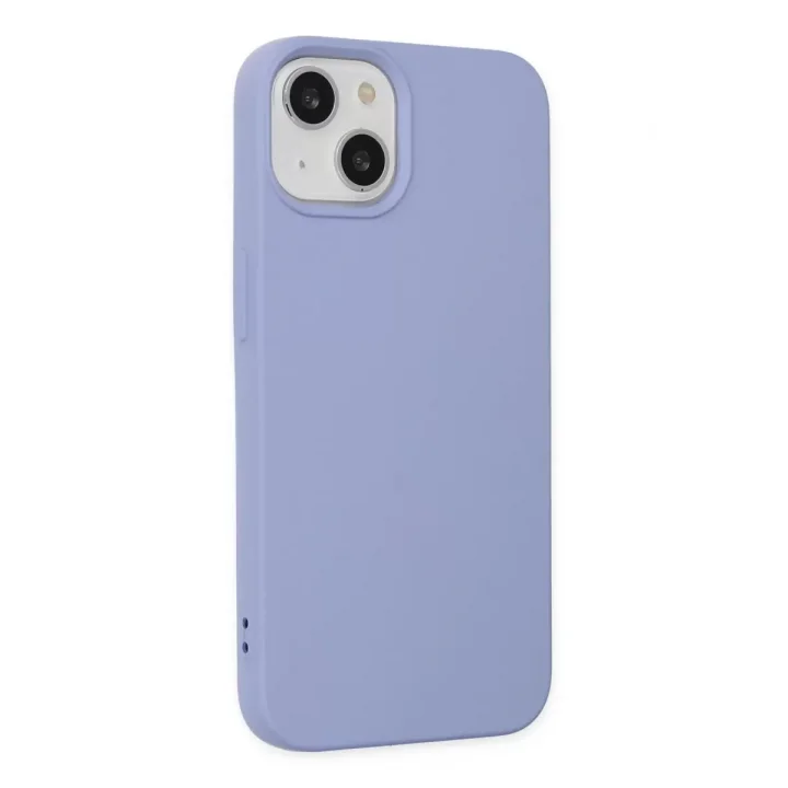 Mey İthalat®   iPhone 14 Kılıf Nano içi Kadife Silikon - Lila