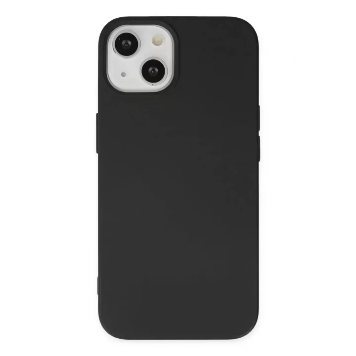 Mey İthalat®   iPhone 14 Kılıf Nano içi Kadife Silikon - Siyah