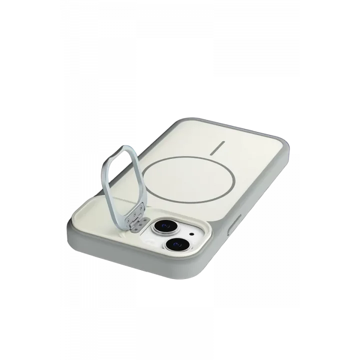 Mey İthalat®   iPhone 14 Pale Magsafe Standlı Kapak - Beyaz