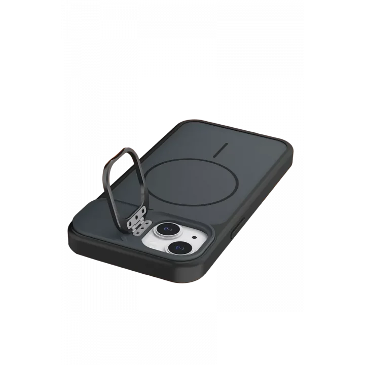 Mey İthalat®   iPhone 14 Pale Magsafe Standlı Kapak- Siyah