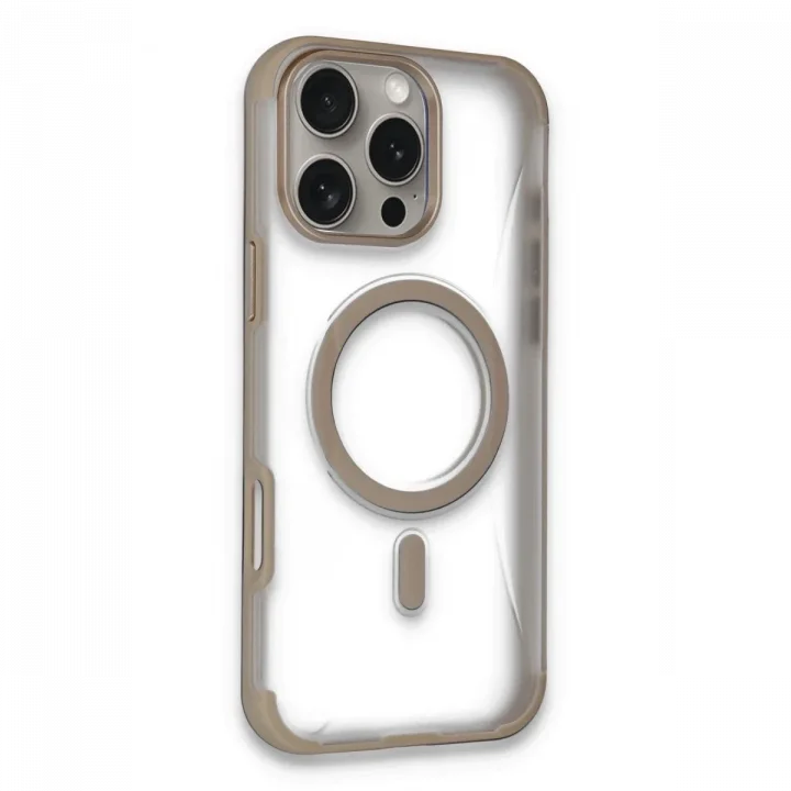 Mey İthalat®   iPhone 14 Pro Max Hilton Magsafe Kapak - Gold