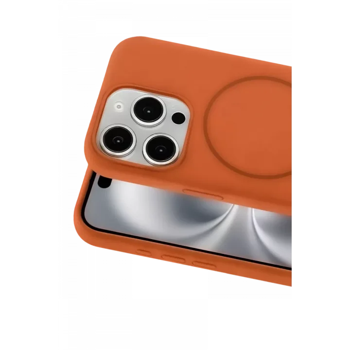 Mey İthalat®   iPhone 14 Pro Max Kılıf Jully Magsafe Kapak - Turuncu