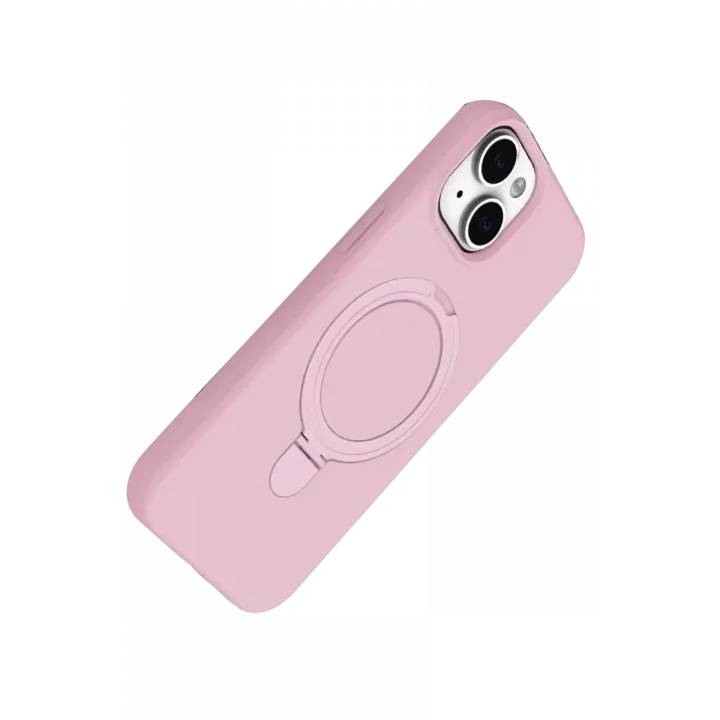 Mey İthalat®   iPhone 14 Regal Magsafe Standlı Kapak - Açık Pembe
