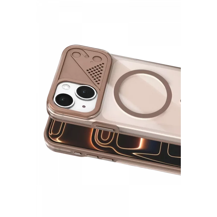 Mey İthalat®   iPhone 14 Zinko Magsafe Kapak - Çöl Titanyum