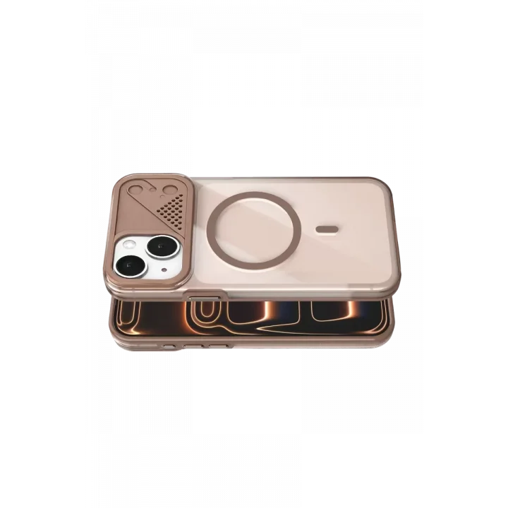 Mey İthalat®   iPhone 14 Zinko Magsafe Kapak - Çöl Titanyum