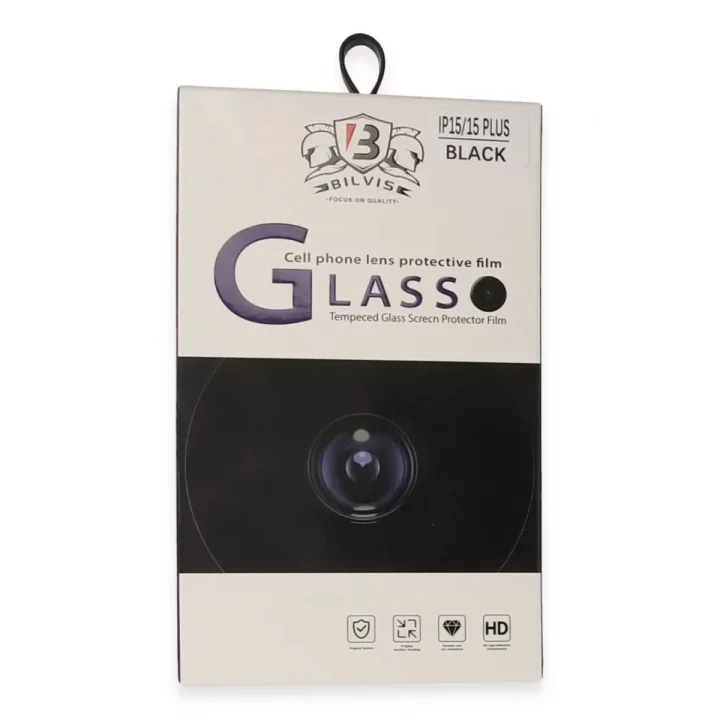 Mey İthalat®   iPhone 15 Bilvis Titan Kamera Lens - Siyah