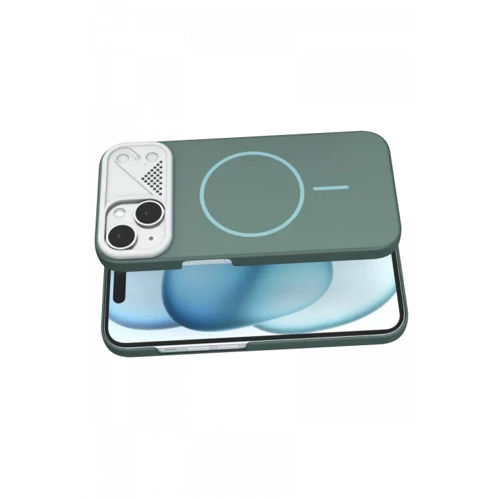 Mey İthalat®   iPhone 15 Export Magsafe Kapak - Turkuaz