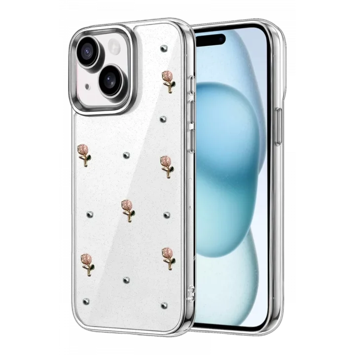 Mey İthalat®   iPhone 15 Fiyonk Desenli Kapak - Desen 6