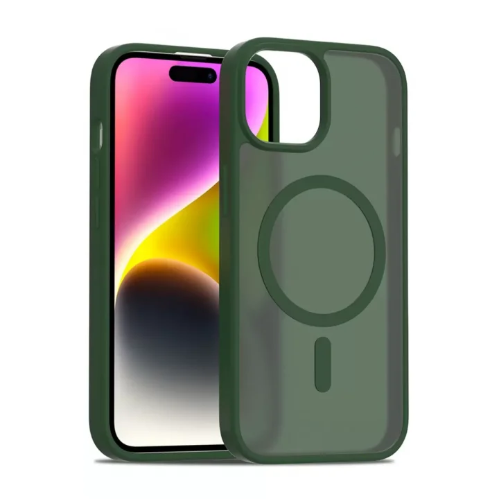 Mey İthalat®   iPhone 15 Jota Magsafe Kapak -Yeşil