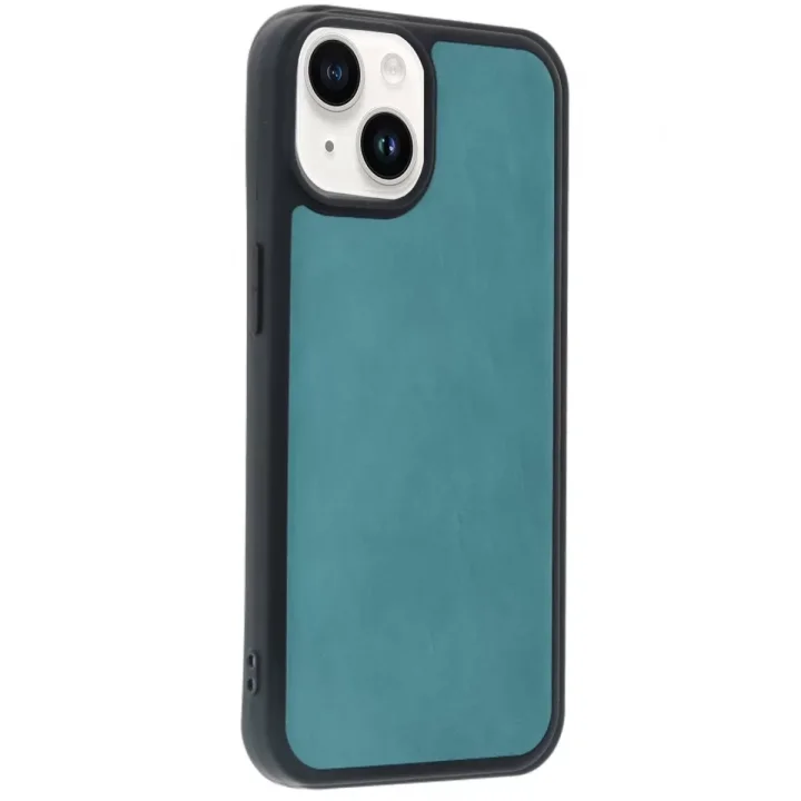 Mey İthalat®   iPhone 15 Kılıf Aras Deri Kapak - Açık Yeşil