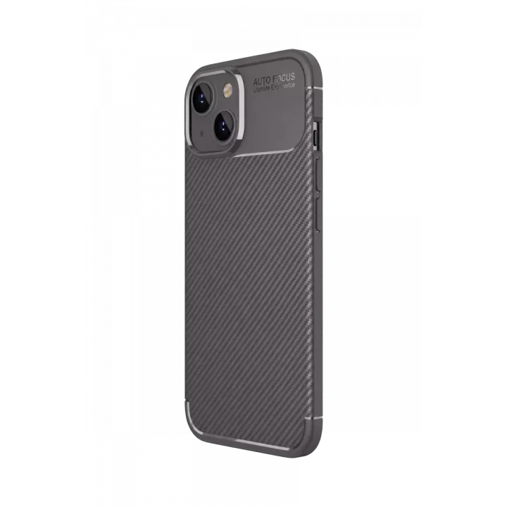 Mey İthalat®   iPhone 15 Kılıf Auto Focus Karbon Kapak - Gri