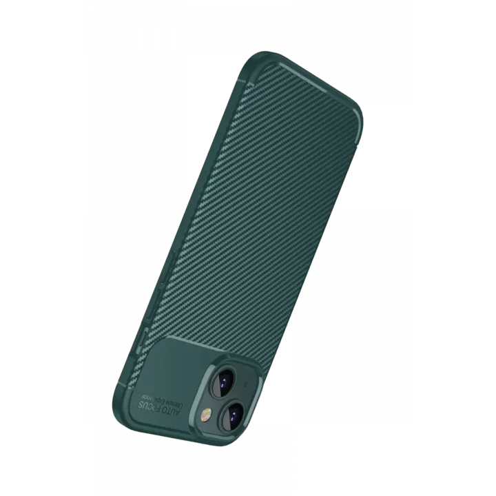 Mey İthalat®   iPhone 15 Kılıf Auto Focus Karbon Kapak - Yeşil