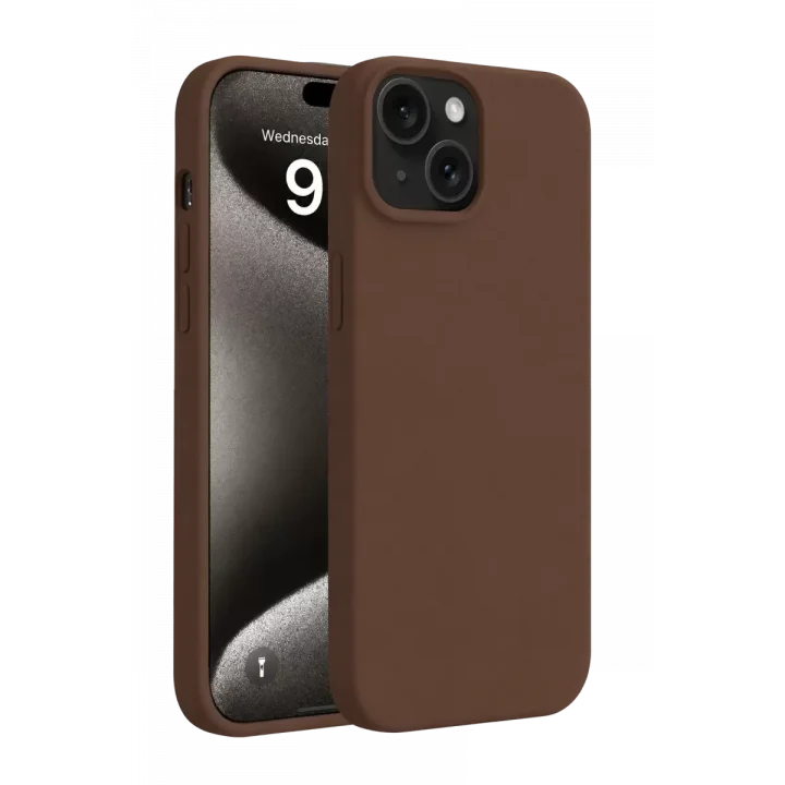 Mey İthalat®   iPhone 15 Kılıf First Silikon - Kahverengi