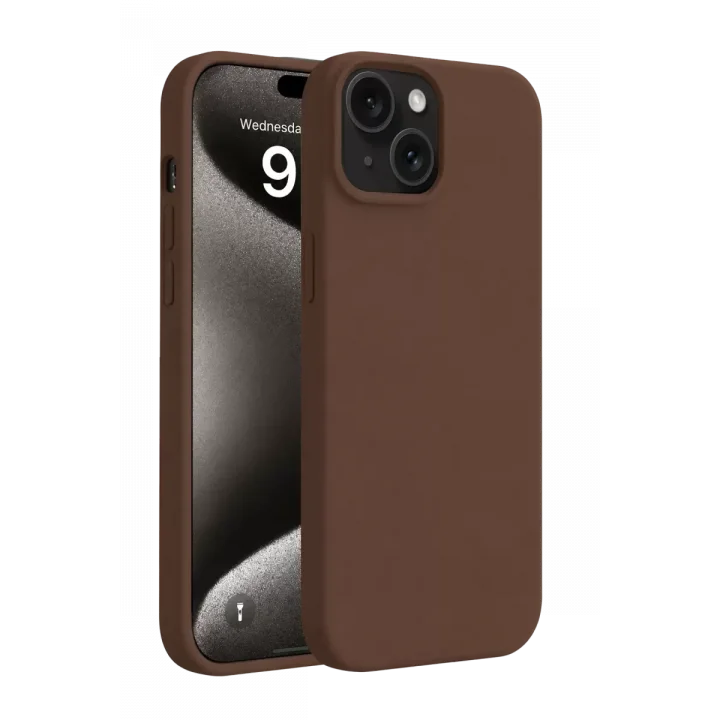 Mey İthalat®   iPhone 15 Kılıf First Silikon - Kahverengi