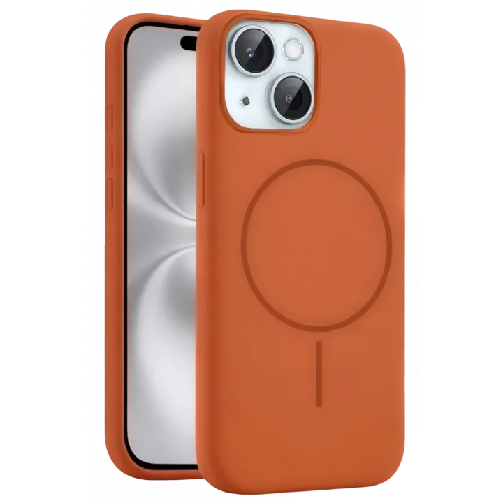 Mey İthalat®   iPhone 15 Kılıf Jully Magsafe Kapak - Turuncu