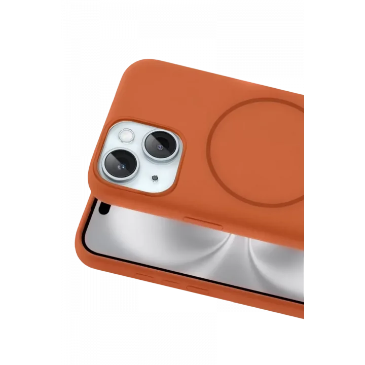 Mey İthalat®   iPhone 15 Kılıf Jully Magsafe Kapak - Turuncu