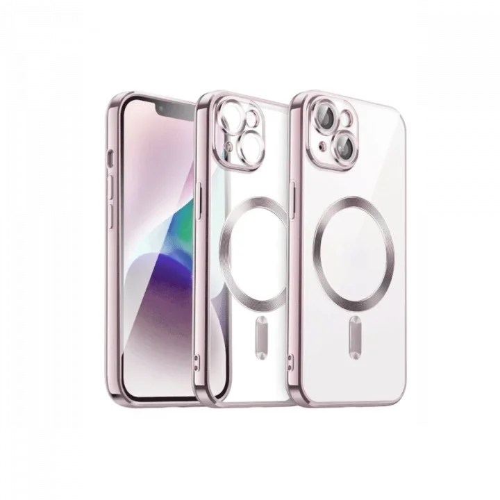 Mey İthalat®   iPhone 15 Kılıf Kross Magneticsafe Kapak - Rose