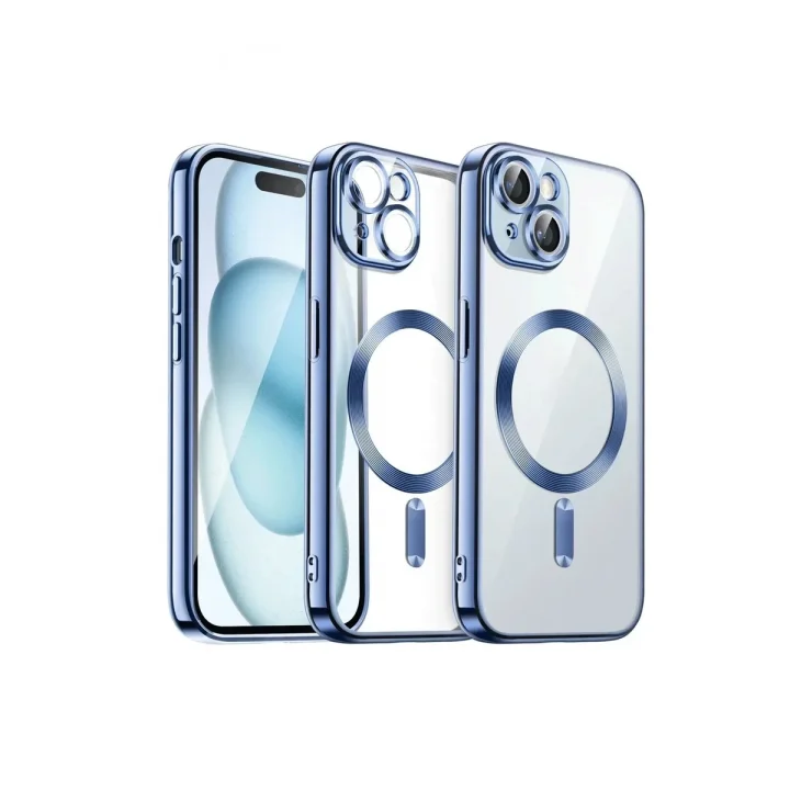 Mey İthalat®   iPhone 15 Kılıf Kross Magneticsafe Kapak - Sierra Blue