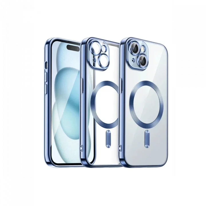 Mey İthalat®   iPhone 15 Kılıf Kross Magneticsafe Kapak - Sierra Blue